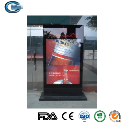 Huasheng nova publicidade tecido personalizado lightbox lado duplo display retroiluminado portátil lightbox led