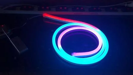 Led neon flex ip65 decoração de natal iluminação ao ar livre anti uv rgb fita led tubo de alimentação tira néon corda flex strip luz